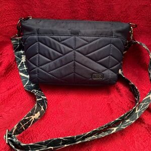 Lug Flair Navy Blue Crossbody Bag